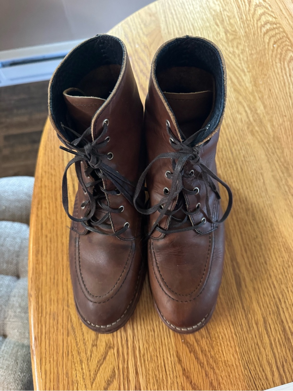 Clara Red Wing Shoes Brown Leather Heeled Lace-Up Boots